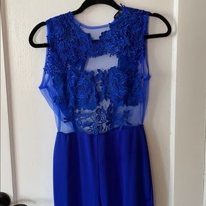 Royal blue lace jumper